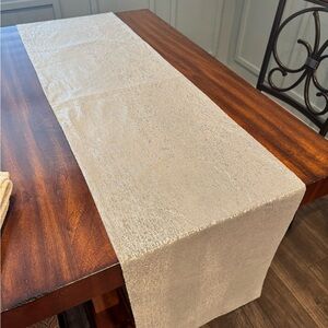 Elegant Silver Table Runner